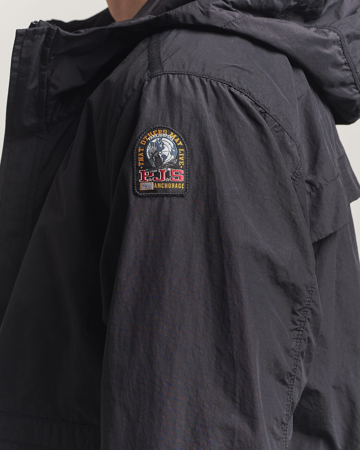 Herre | Jakker | Parajumpers | Rube Smash Peached Nylon Hooded Jacket Black