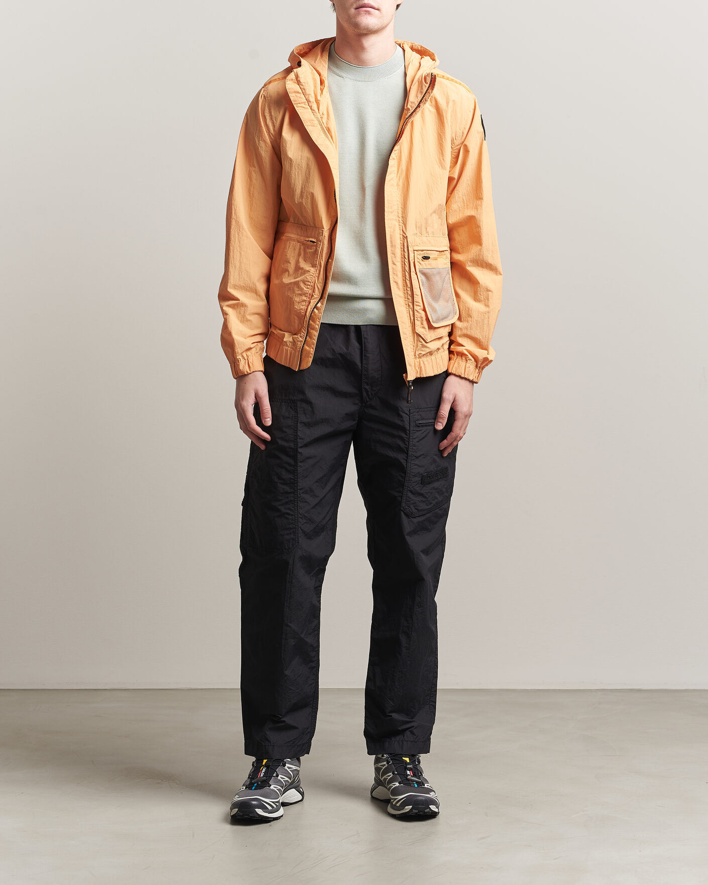 Herre | Bukser | Parajumpers | Lovel Smash Peached Nylon Pants Black