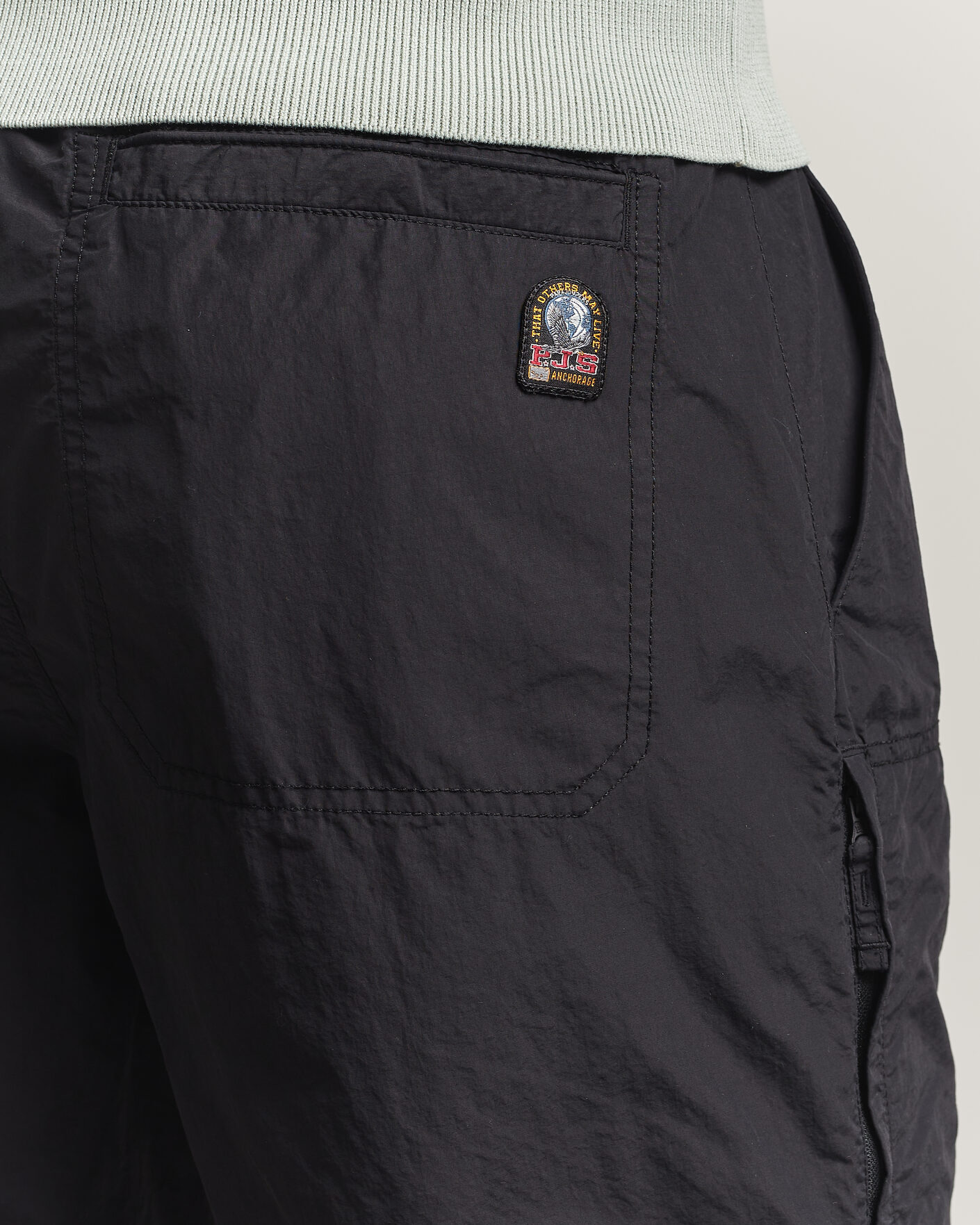 Herre | Bukser | Parajumpers | Lovel Smash Peached Nylon Pants Black