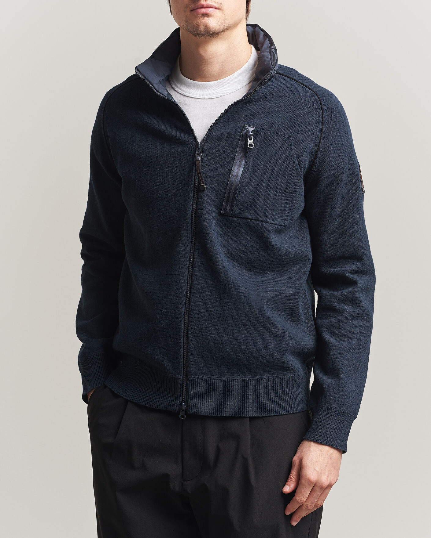 Herre | Jakker | Parajumpers | Bargany Rescue Knitted Hybrid Jacket Ink Blue