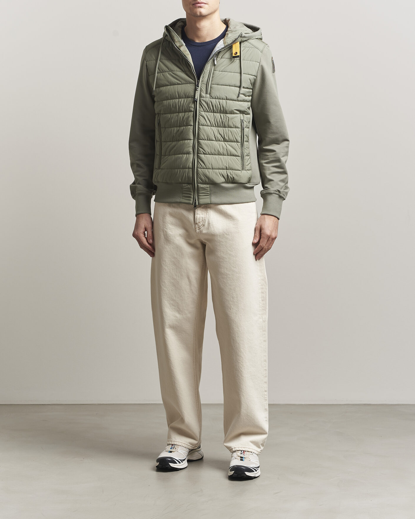 Herre | Jakker | Parajumpers | Ivor Hybrid Hooded Jacket Ashen Sage