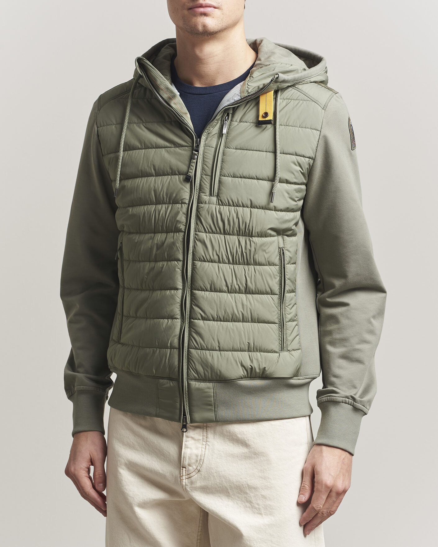 Herre | Jakker | Parajumpers | Ivor Hybrid Hooded Jacket Ashen Sage