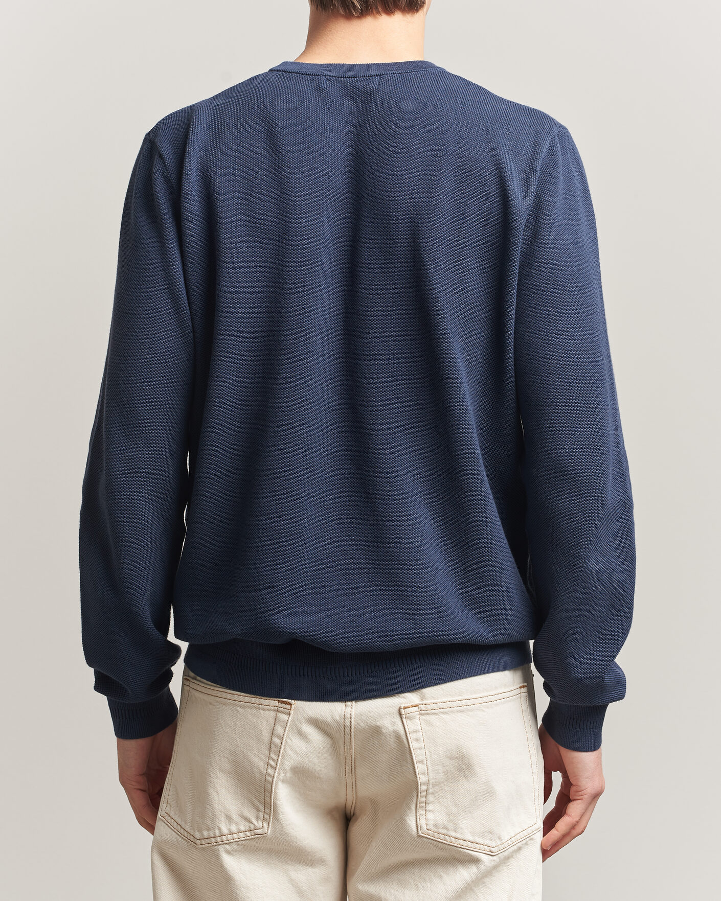 Herre | Trøjer | Fred Perry | Piqué Stitched Sweater Dark Airforce