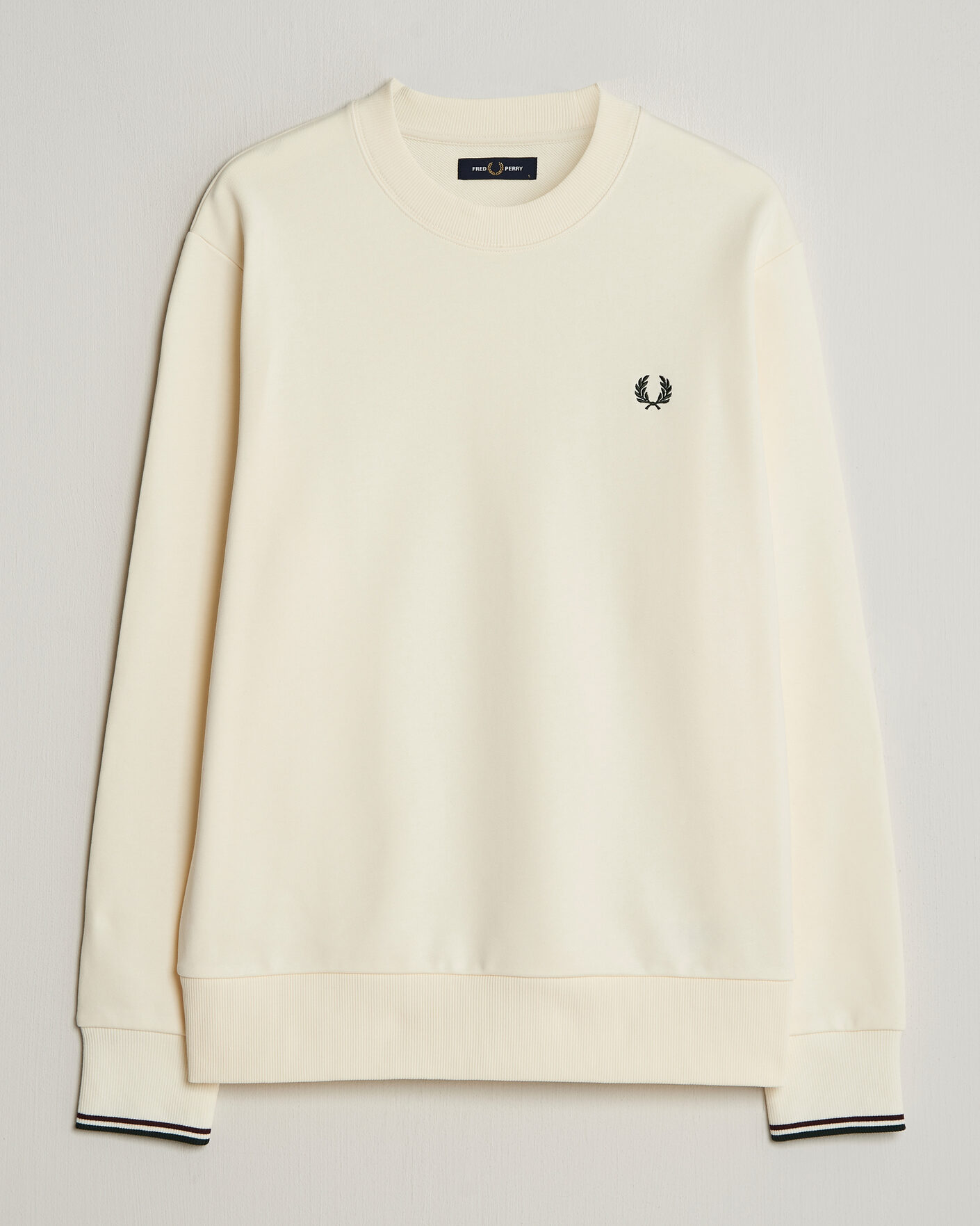 Herre | Trøjer | Fred Perry | Crew Neck Sweatshirt Ecru