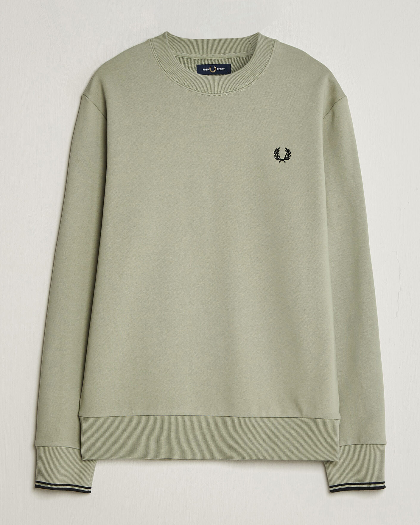Herre | Trøjer | Fred Perry | Crew Neck Sweatshirt Seagrass Green