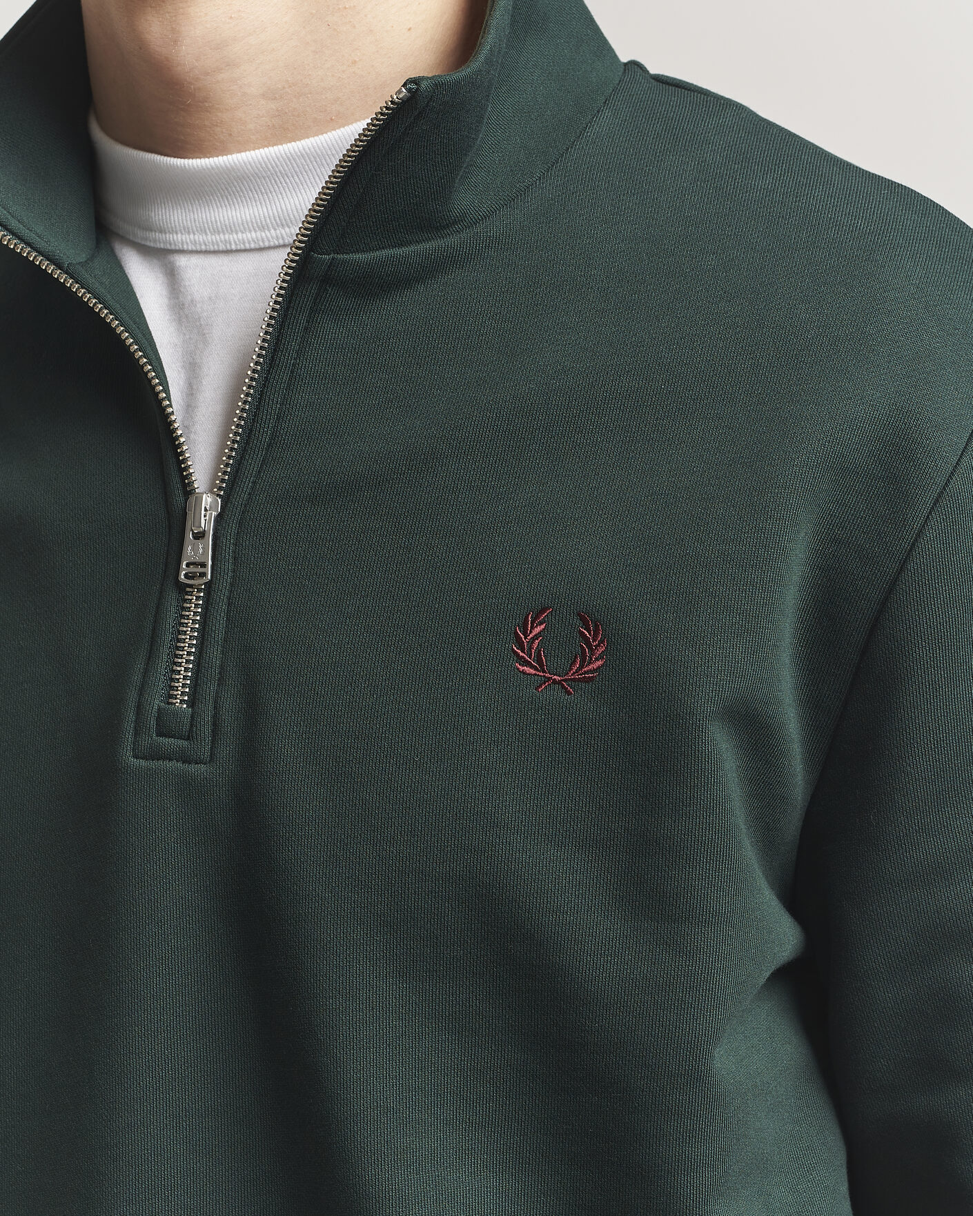 Herre | Trøjer | Fred Perry | Half Zip Sweatshirt Grassroots Green