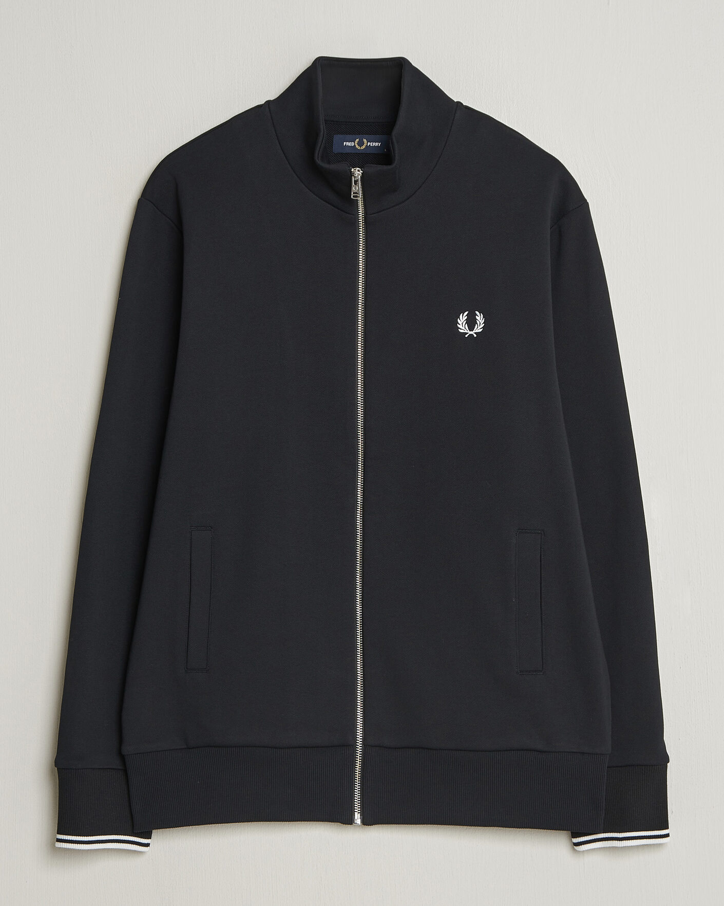 Herre | Trøjer | Fred Perry | Full Zip Sweatshirt Black