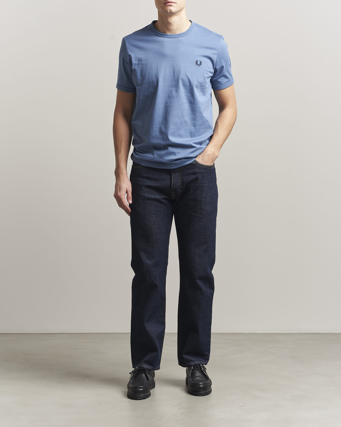 Herre | T-Shirts | Fred Perry | Ringer T-Shirt Ace Blue