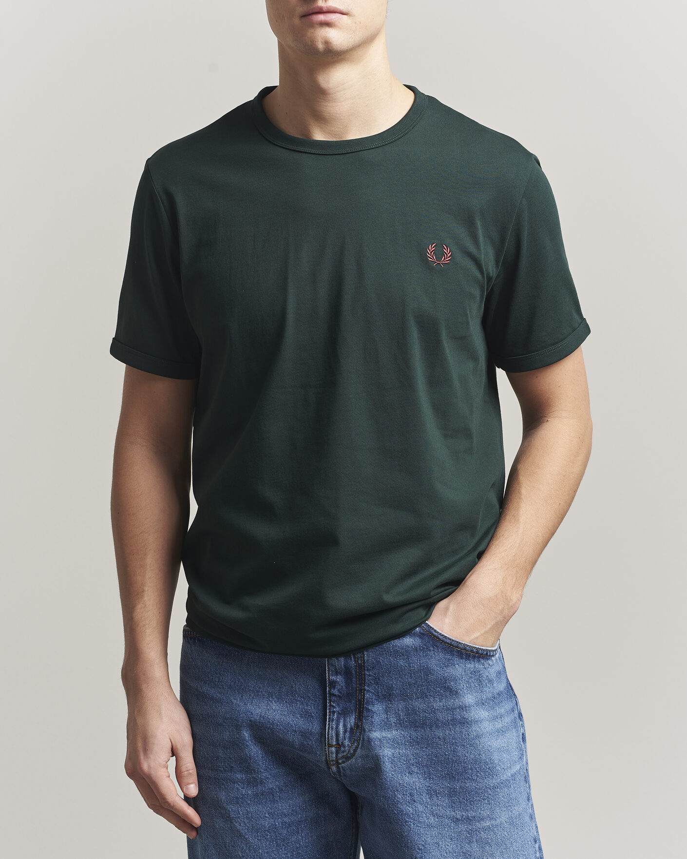 Herre | T-Shirts | Fred Perry | Ringer T-Shirt Grassroots Green