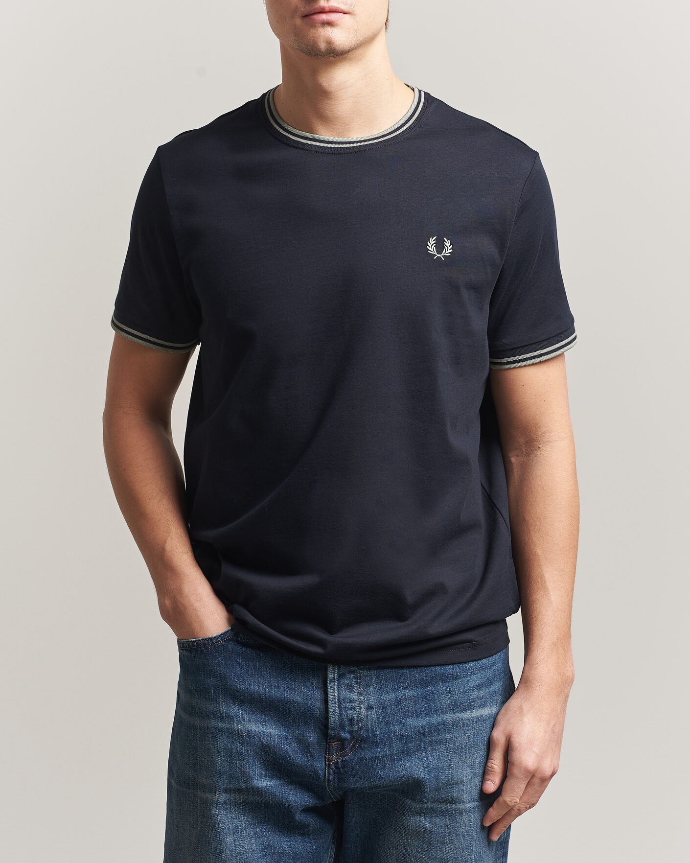 Herre | T-Shirts | Fred Perry | Twin Tipped T-Shirt Navy