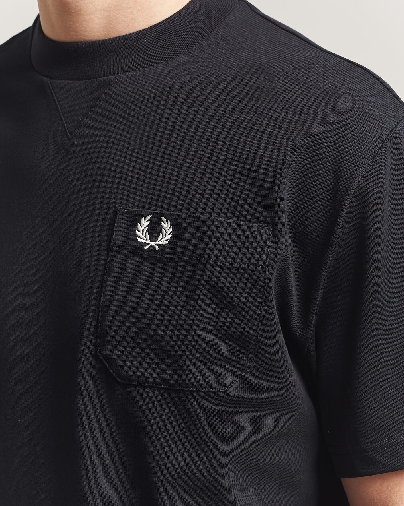 Herre | T-Shirts | Fred Perry | Heavy Pocket T-Shirt Black