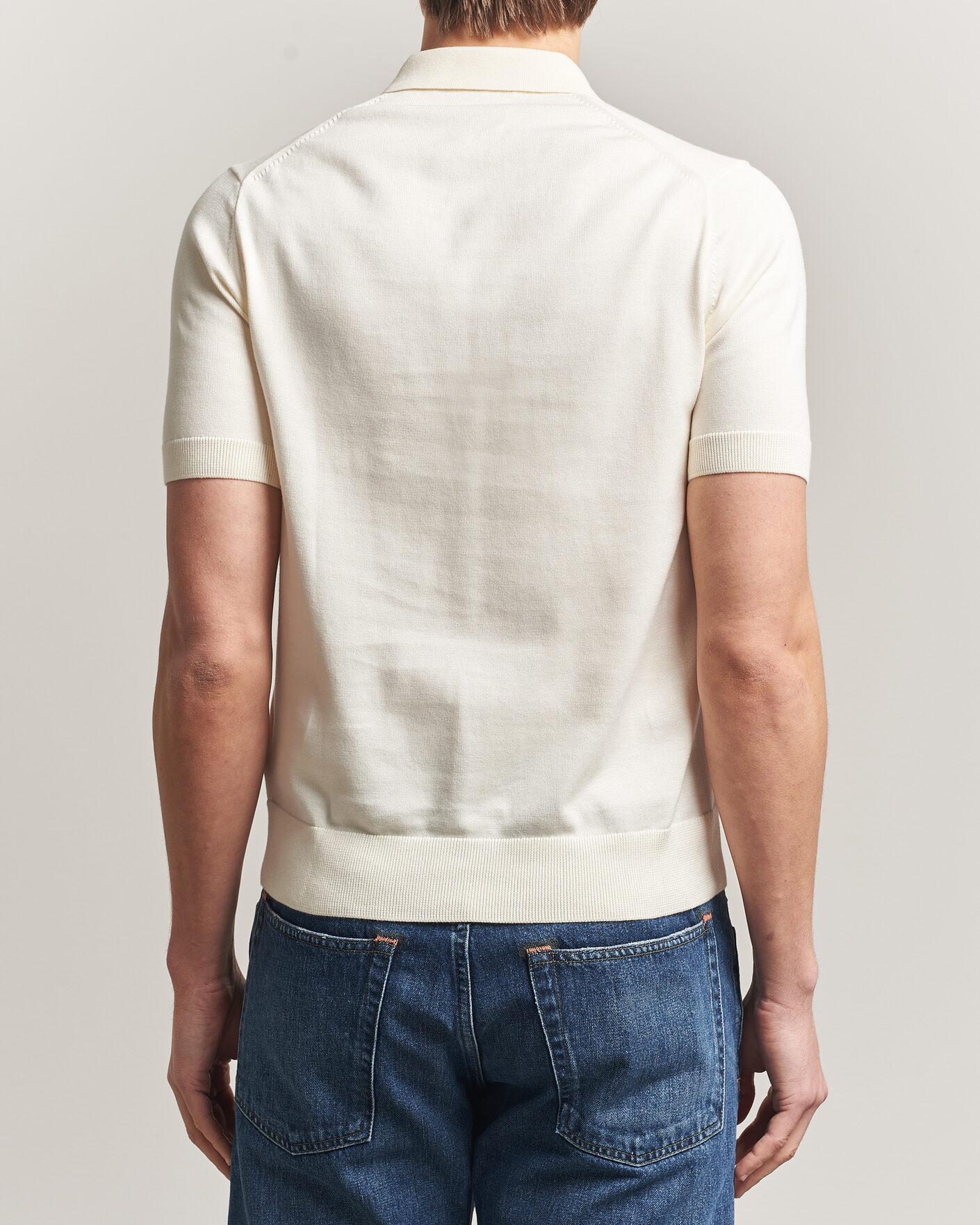 Herre | Polotrøjer | Fred Perry | Cotton Knitted Polo Ecru