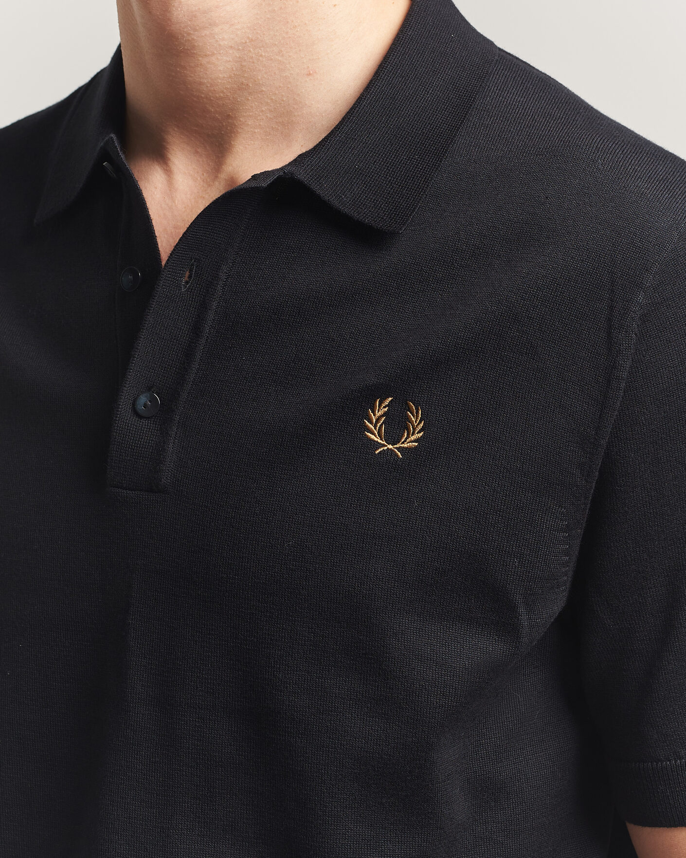 Herre | Polotrøjer | Fred Perry | Cotton Knitted Polo Black