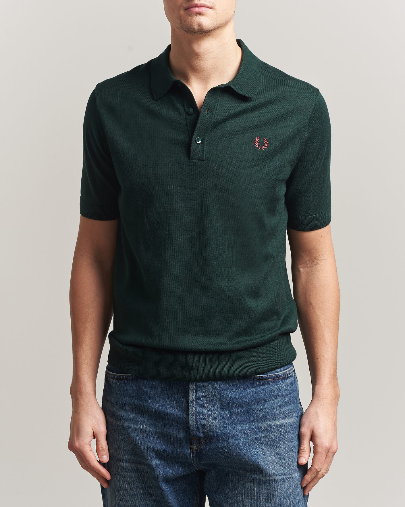 Herre | Polotrøjer | Fred Perry | Cotton Knitted Polo Grassroots Green