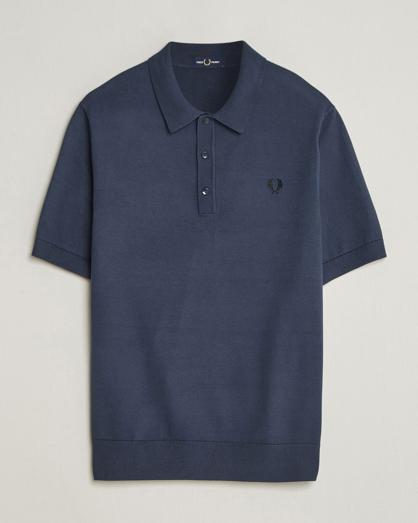 Herre | Polotrøjer | Fred Perry | Cotton Knitted Polo Dark Airforce
