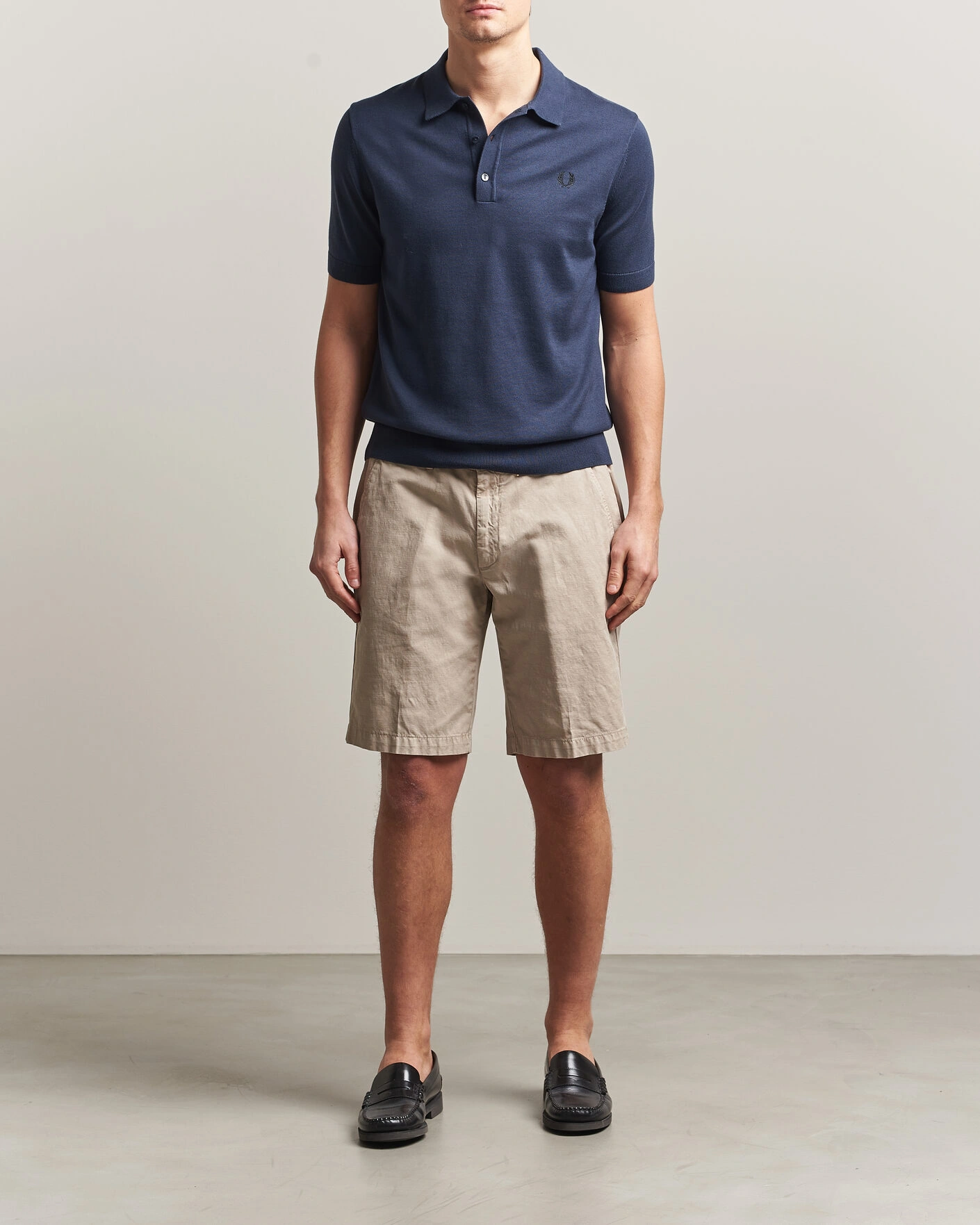 Herre | Polotrøjer | Fred Perry | Cotton Knitted Polo Dark Airforce