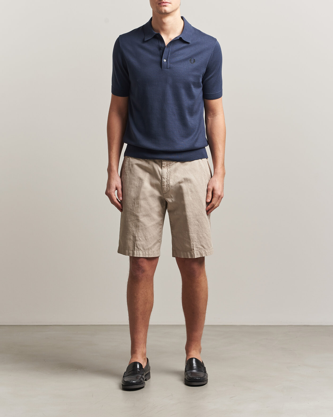 Herre | Polotrøjer | Fred Perry | Cotton Knitted Polo Dark Airforce