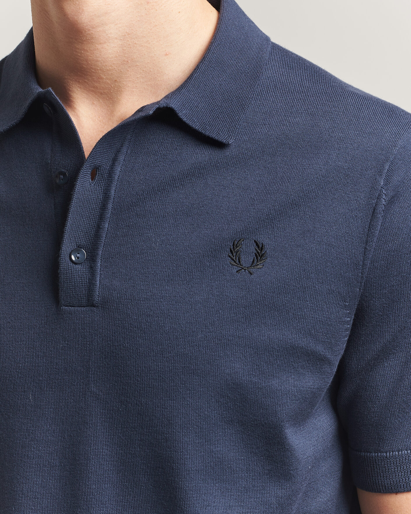 Herre | Polotrøjer | Fred Perry | Cotton Knitted Polo Dark Airforce