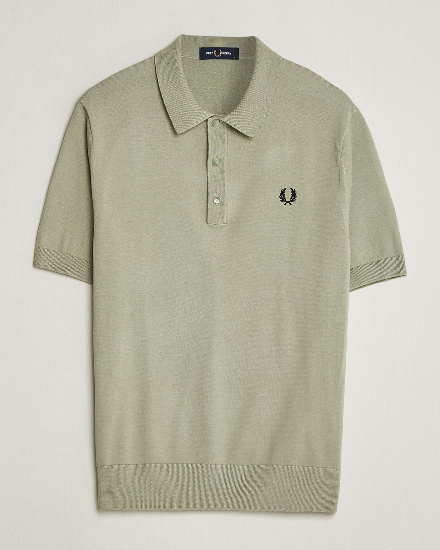 Herre | Polotrøjer | Fred Perry | Cotton Knitted Polo Seagrass Green