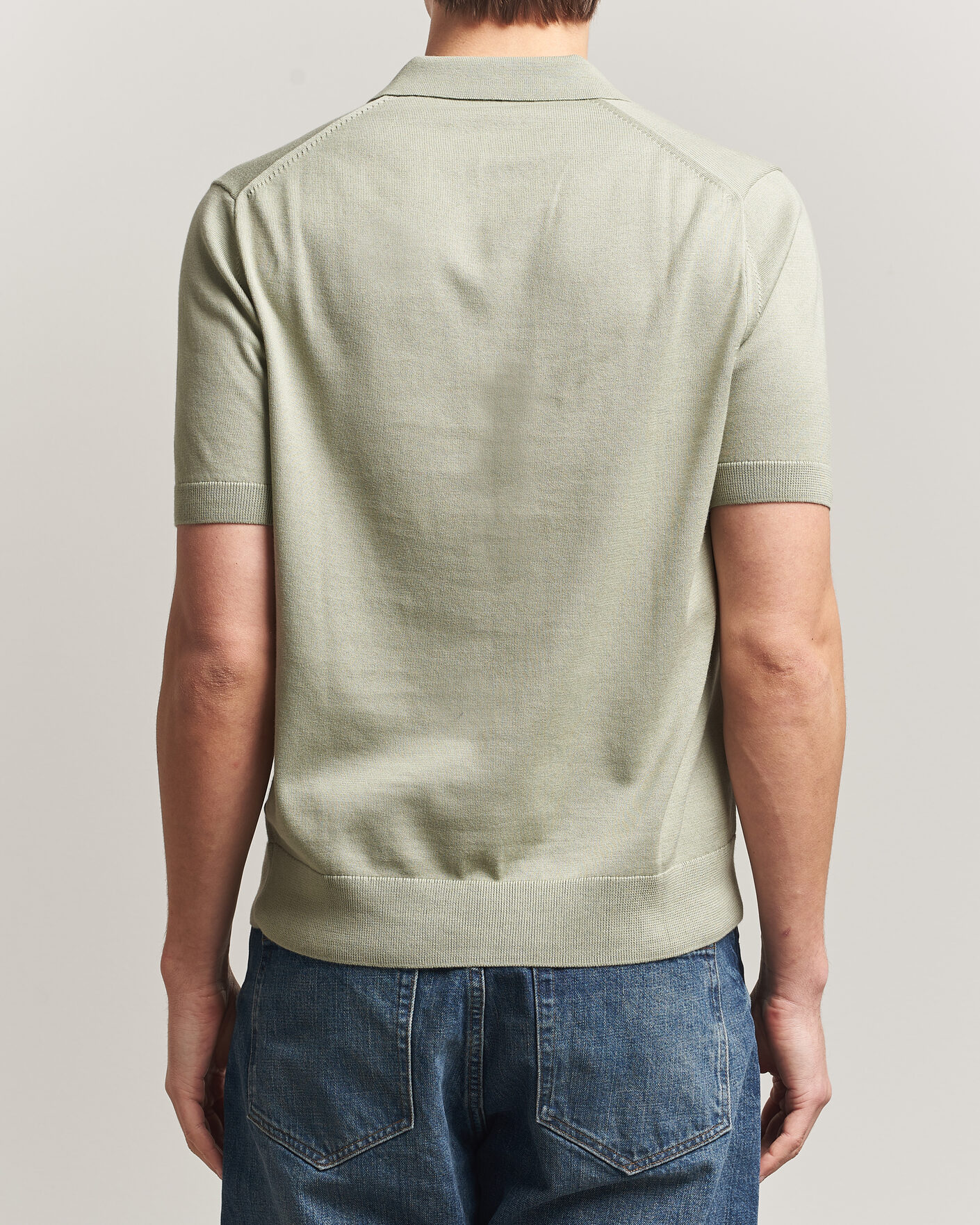Herre | Polotrøjer | Fred Perry | Cotton Knitted Polo Seagrass Green