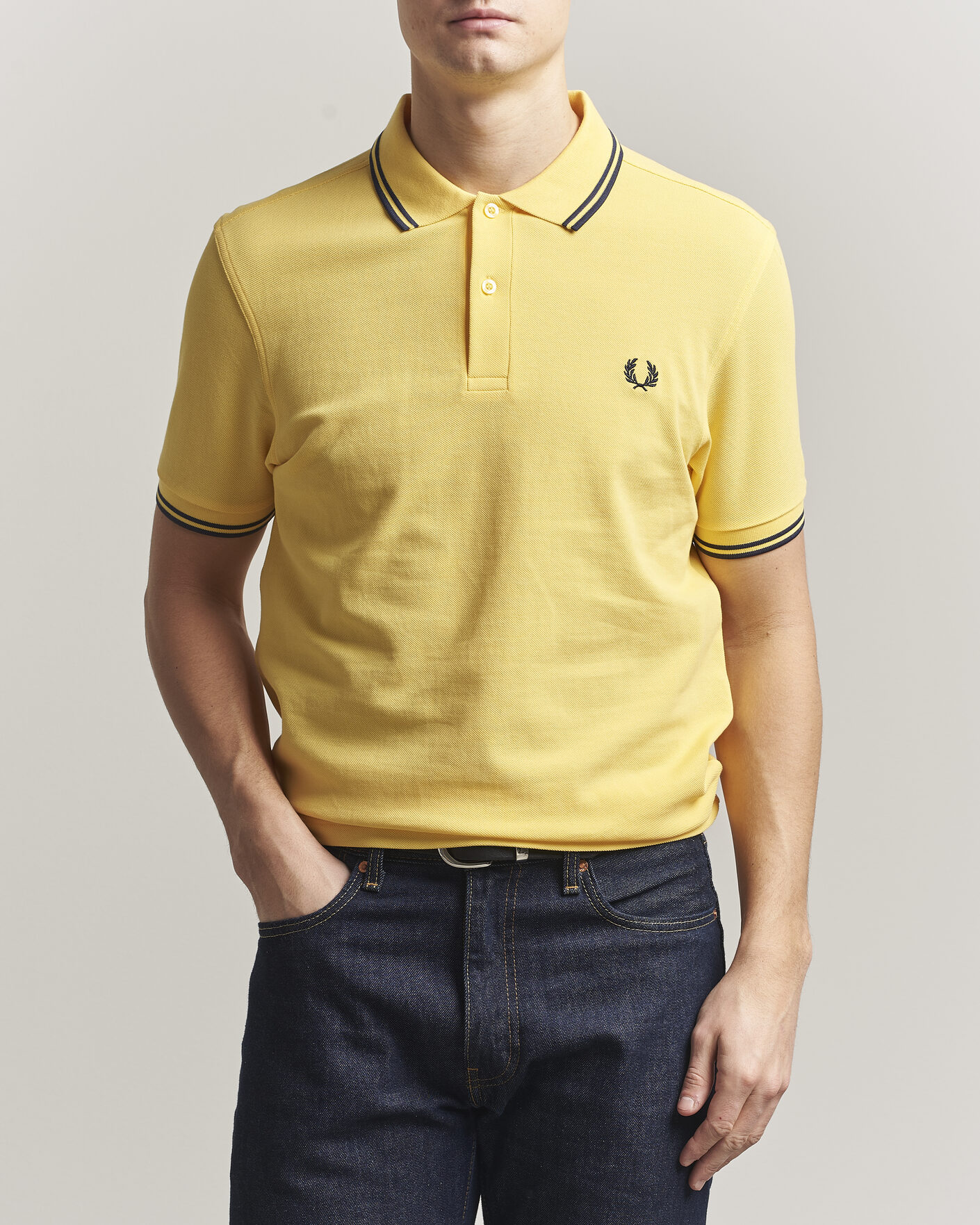 Herre | Polotrøjer | Fred Perry | Twin Tipped Polo Shirt Lemon Yellow