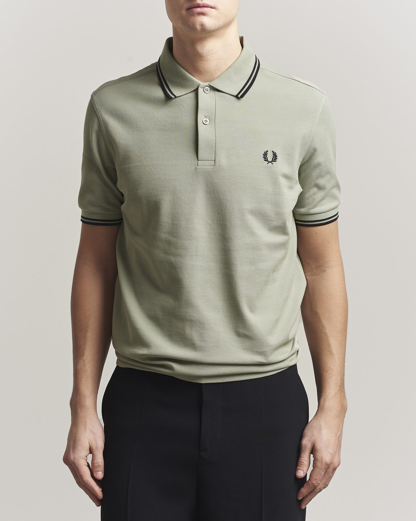 Herre | Polotrøjer | Fred Perry | Twin Tipped Polo Shirt Seagrass Green