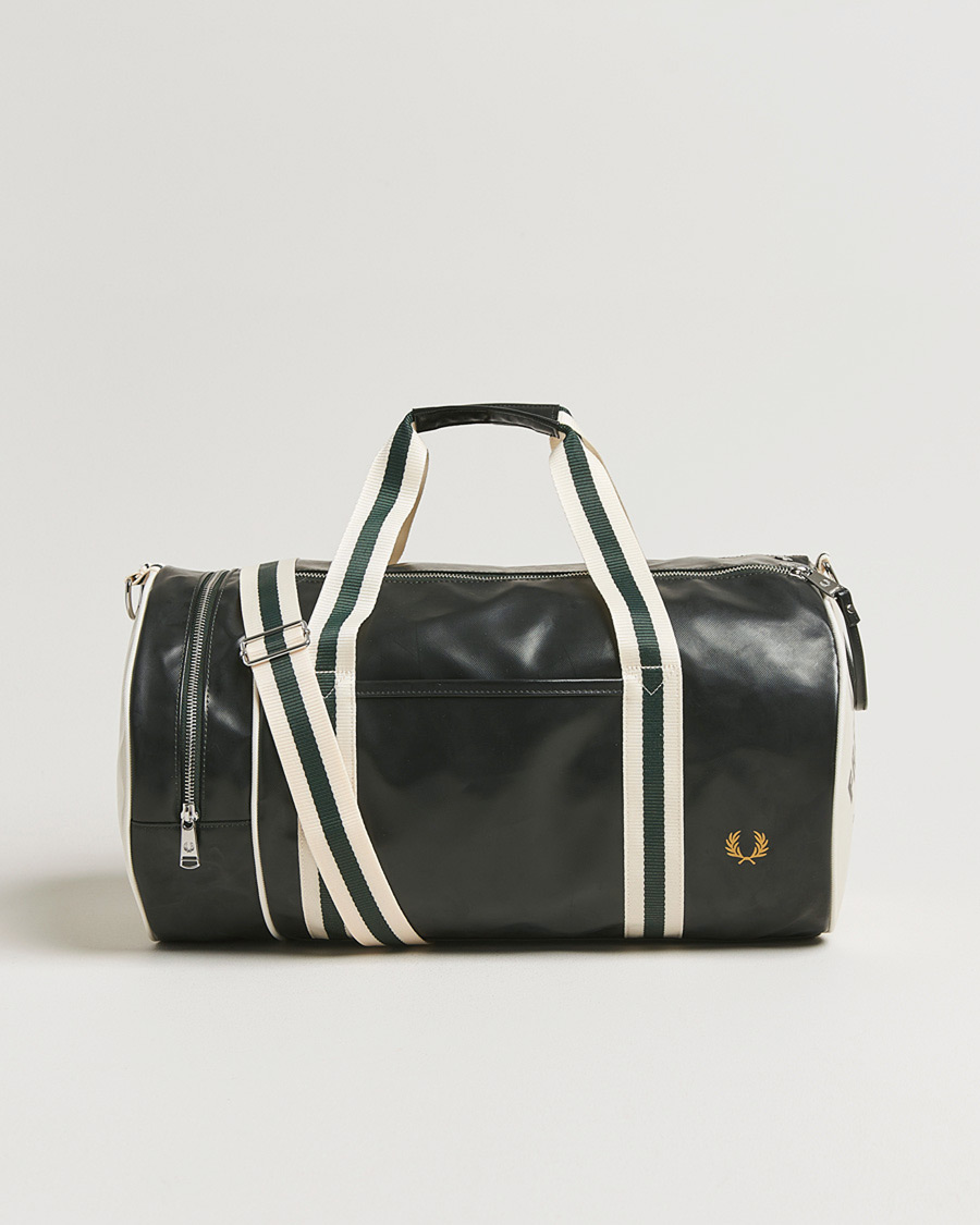 Herre | Tasker | Fred Perry | Classic Barrel Bag Grassroots Green/Ecru