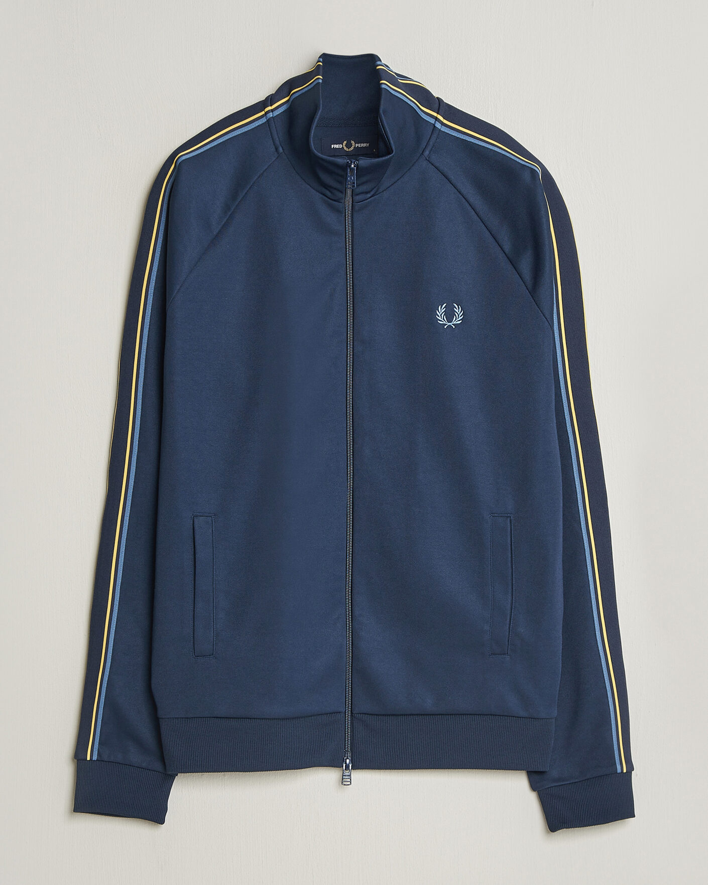 Herre | Trøjer | Fred Perry | Tramline Taped Track Jacket Tennis Blue