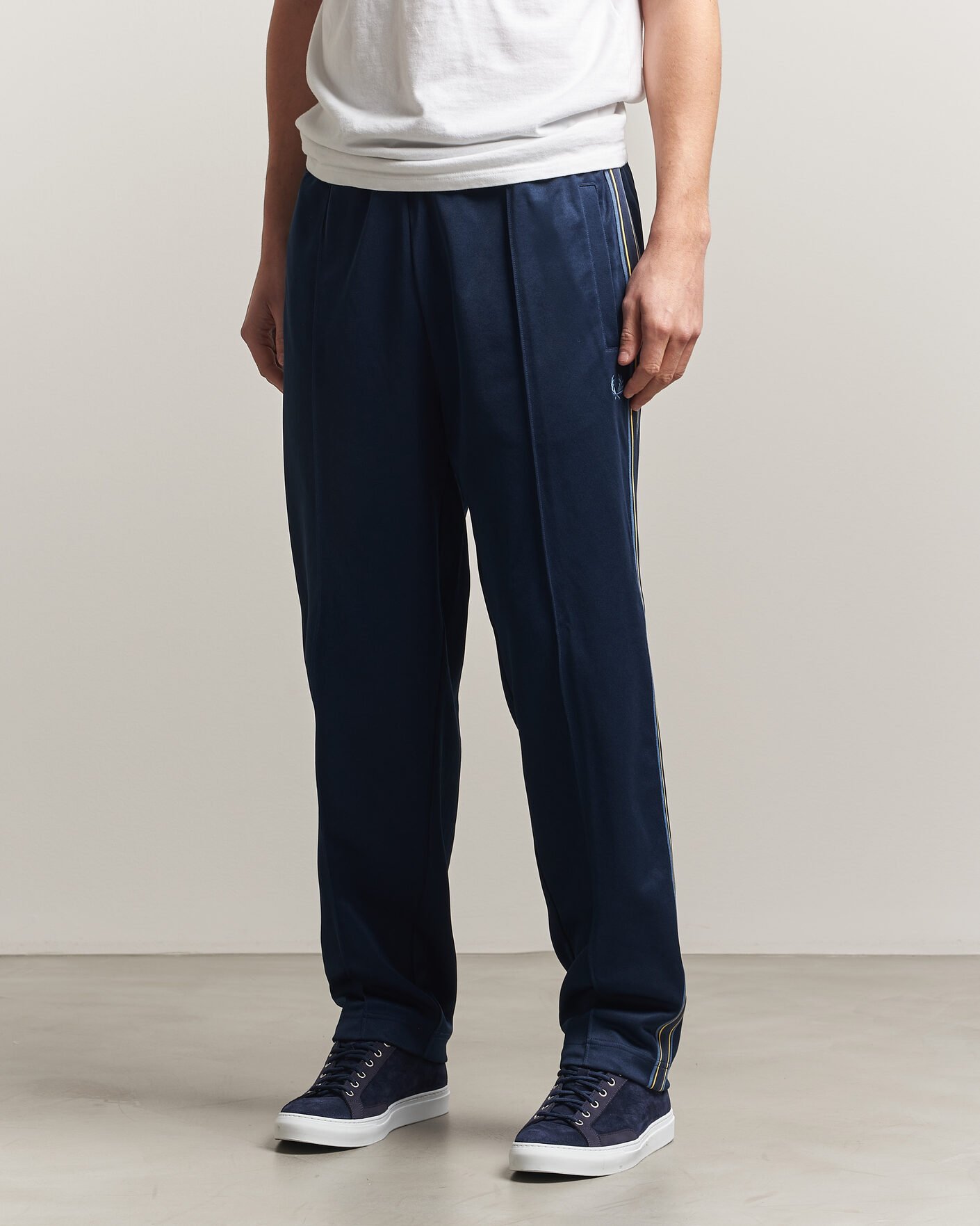 Herre | Bukser | Fred Perry | Tramline Taped Track Pants Tennis Blue