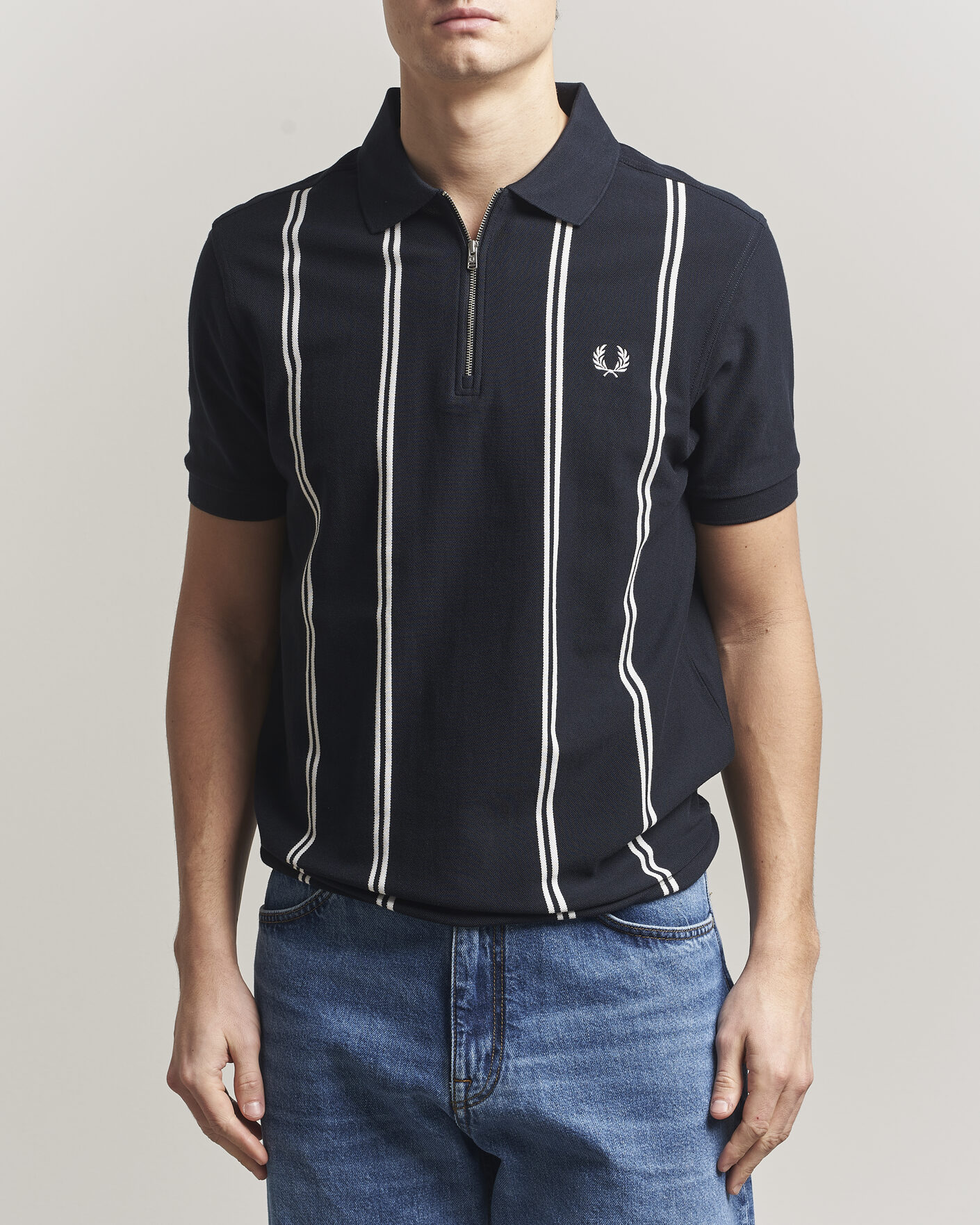 Herre | Polotrøjer | Fred Perry | Vertical Striped Polo Navy