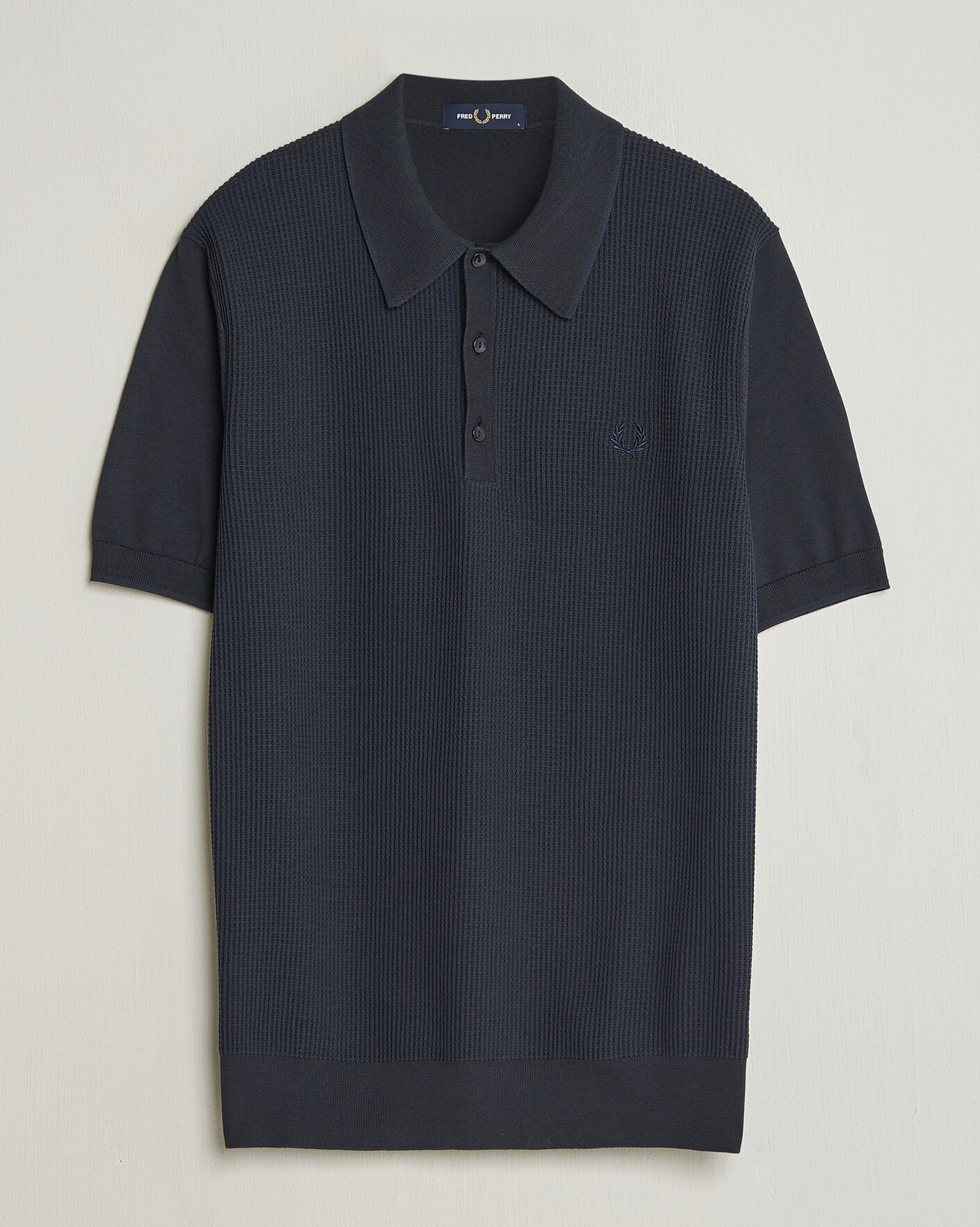 Herre | Polotrøjer | Fred Perry | Waffle Knitted Polo Navy