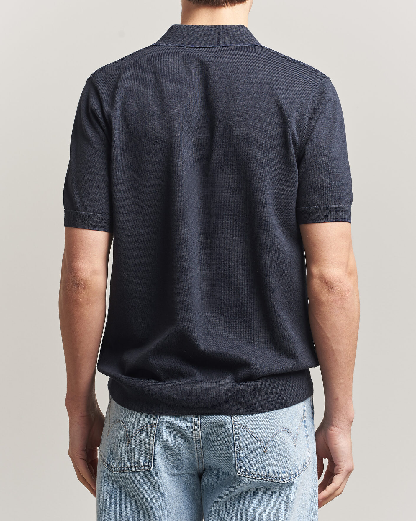 Herre | Polotrøjer | Fred Perry | Waffle Knitted Polo Navy