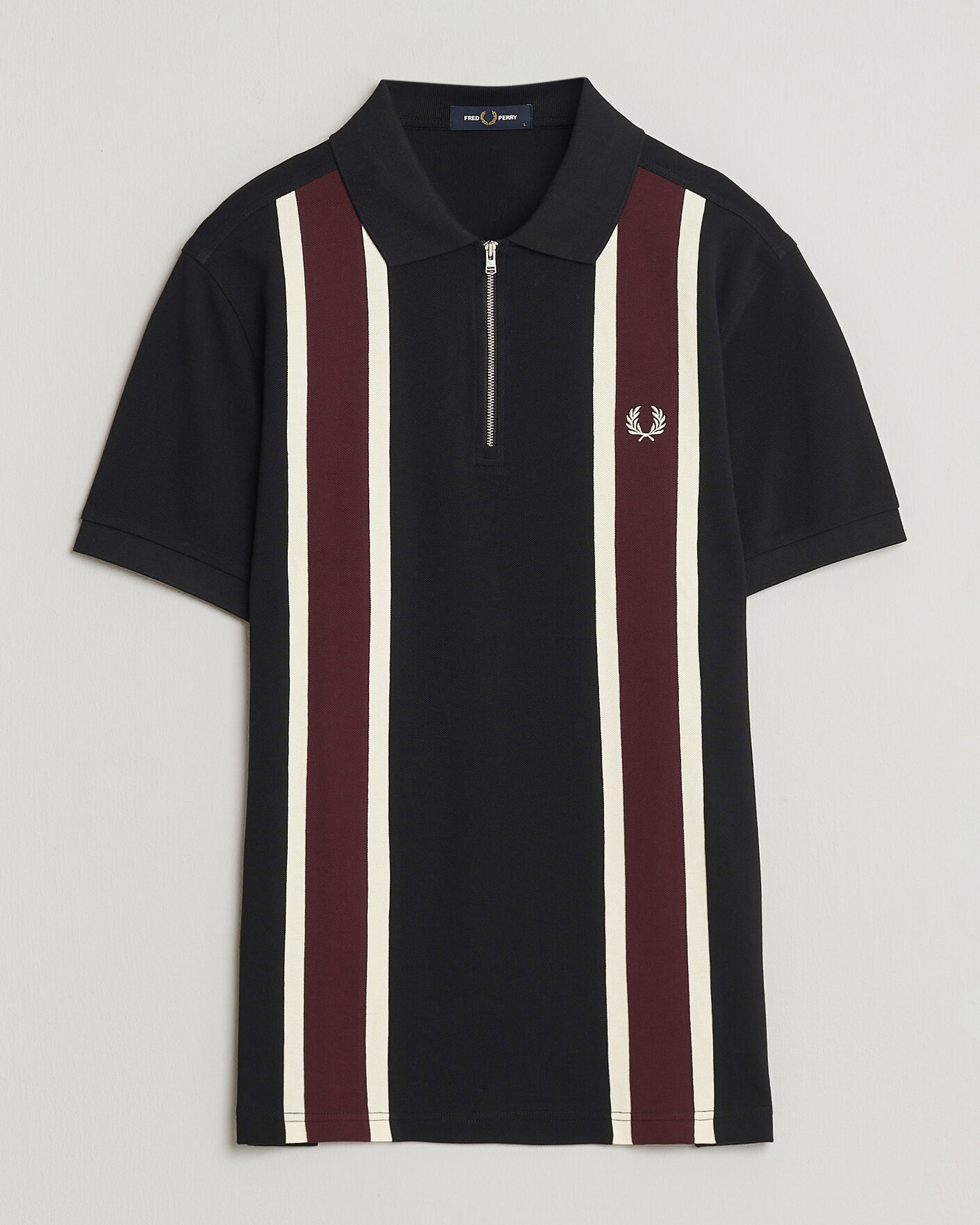 Herre | Polotrøjer | Fred Perry | Tramline Half Zip Polo Black