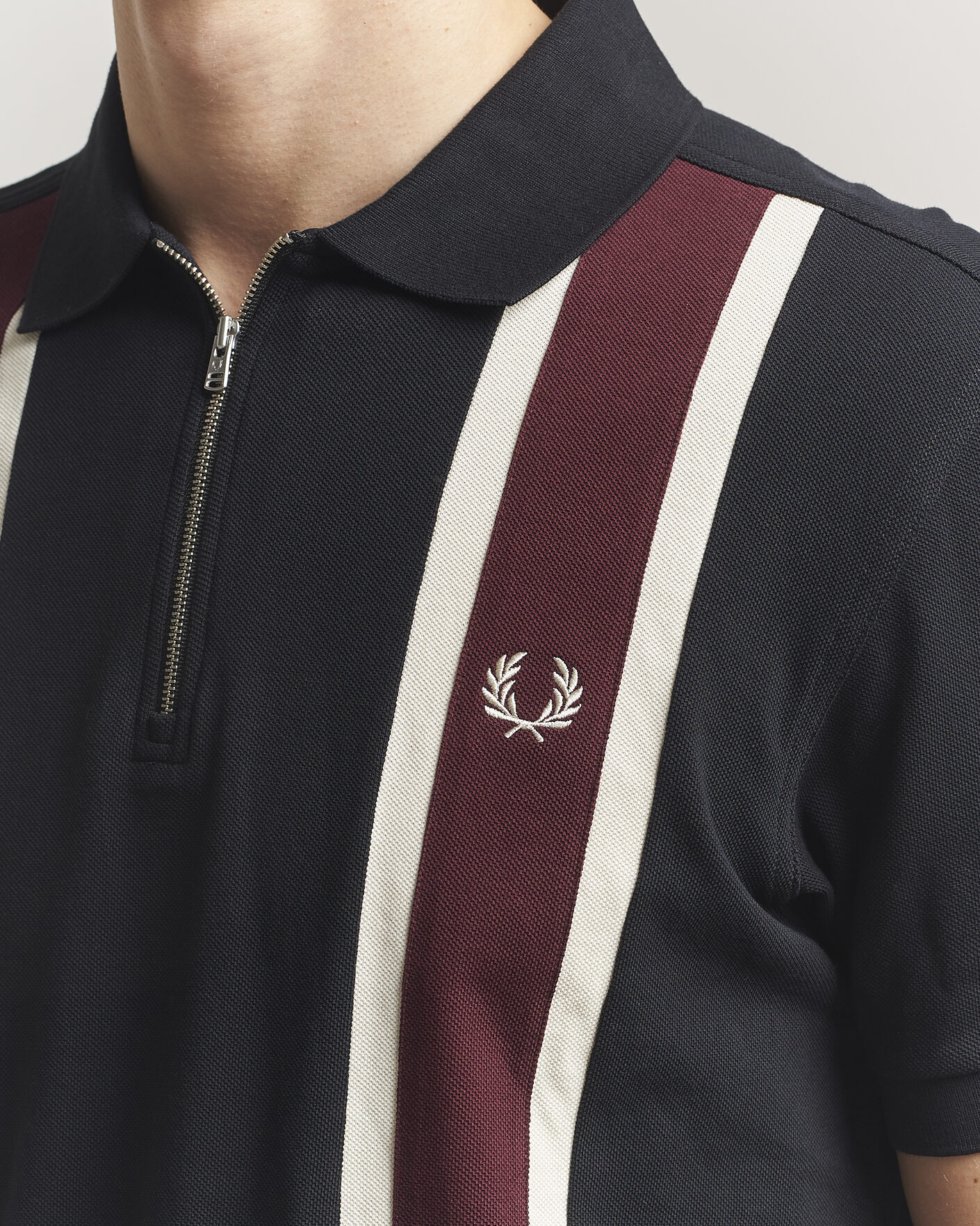 Herre | Polotrøjer | Fred Perry | Tramline Half Zip Polo Black