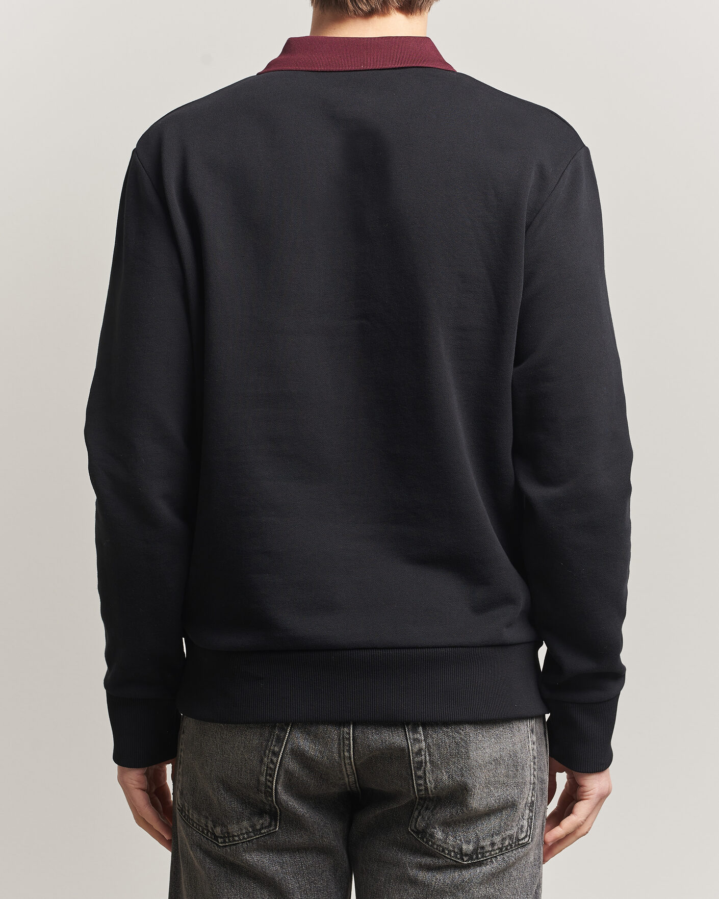 Herre | Trøjer | Fred Perry | Embroidered Paneled Polo Sweater Black