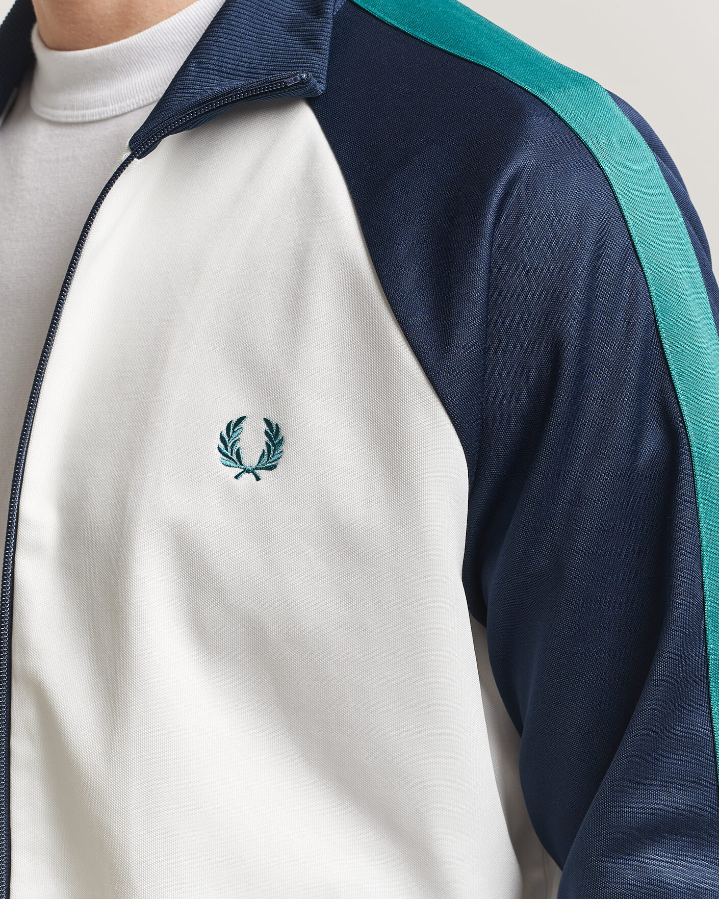Herre | Trøjer | Fred Perry | Contrast Sleeve Track Jacket Snow White