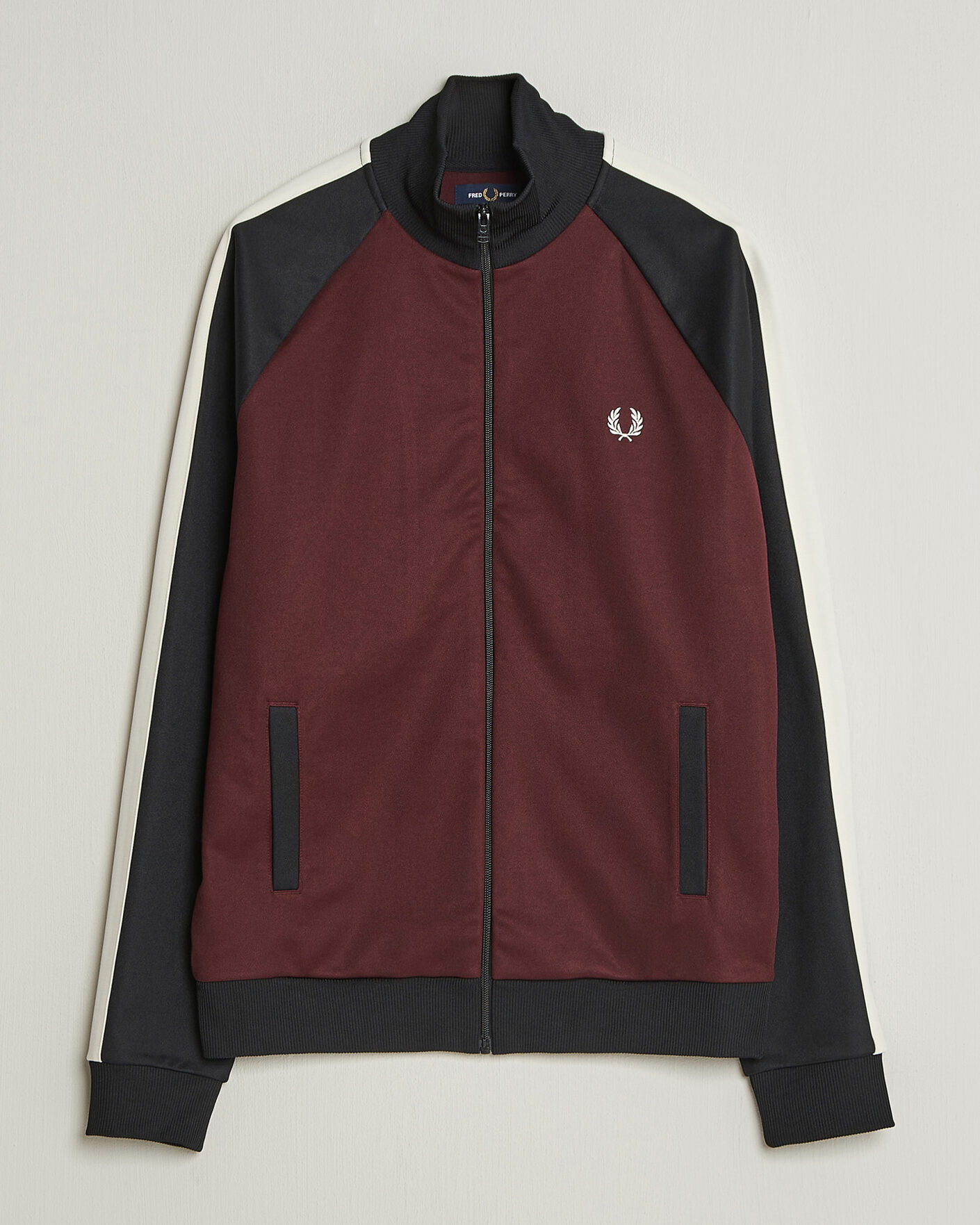 Herre | Trøjer | Fred Perry | Contrast Sleeve Track Jacket Oxblood