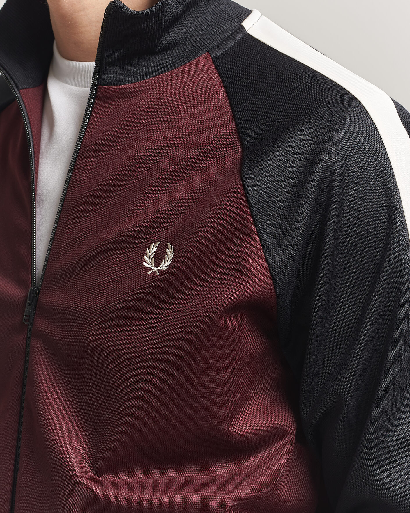 Herre | Trøjer | Fred Perry | Contrast Sleeve Track Jacket Oxblood