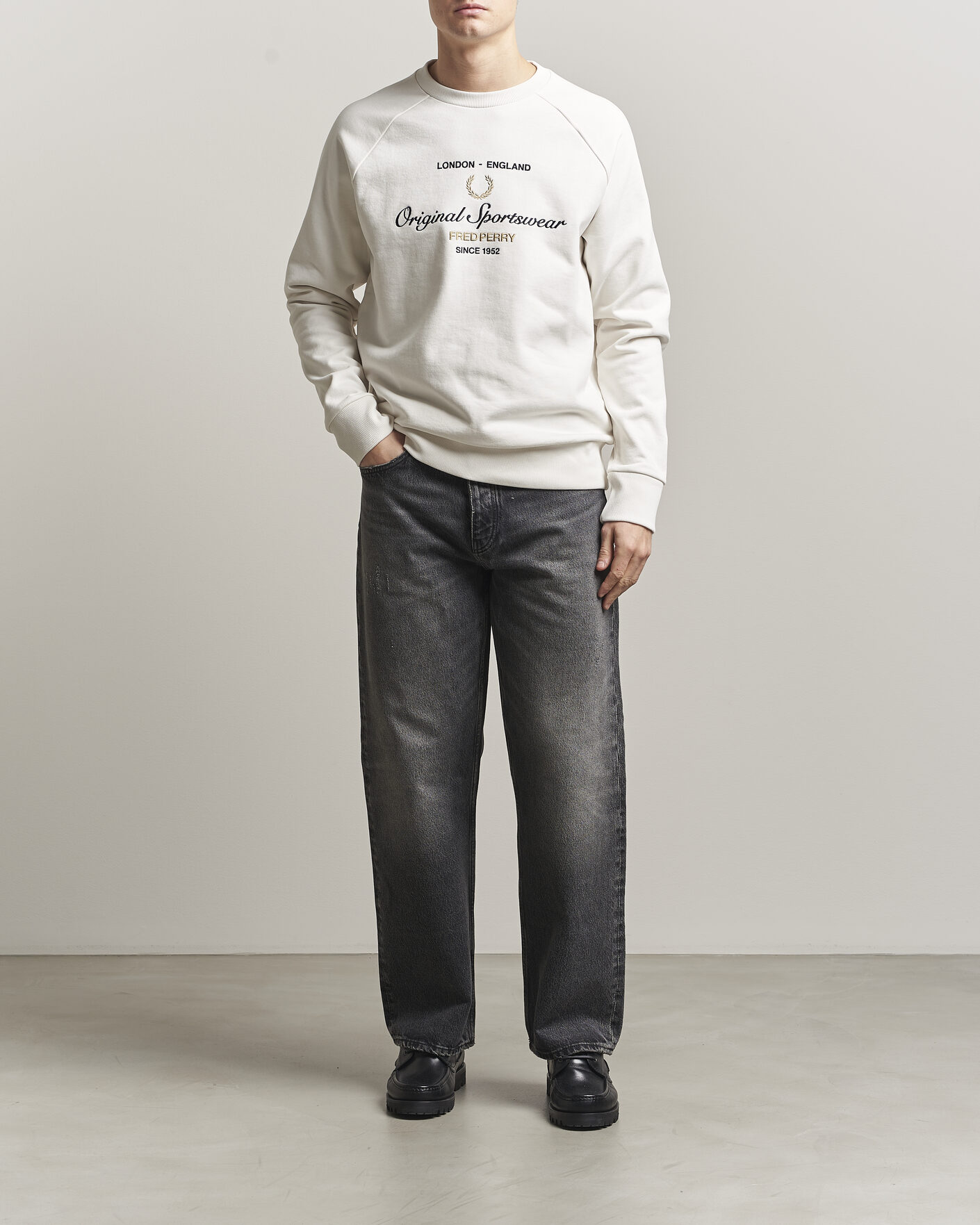 Herre | Trøjer | Fred Perry | Original Sportswear Sweatshirt Snow White