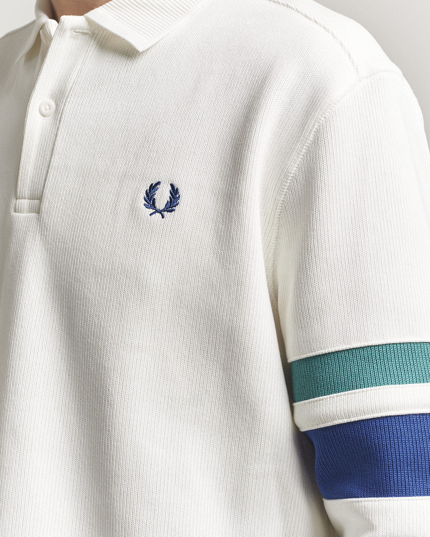 Herre | Trøjer | Fred Perry | Tipped Sleeve Rugger Snow White