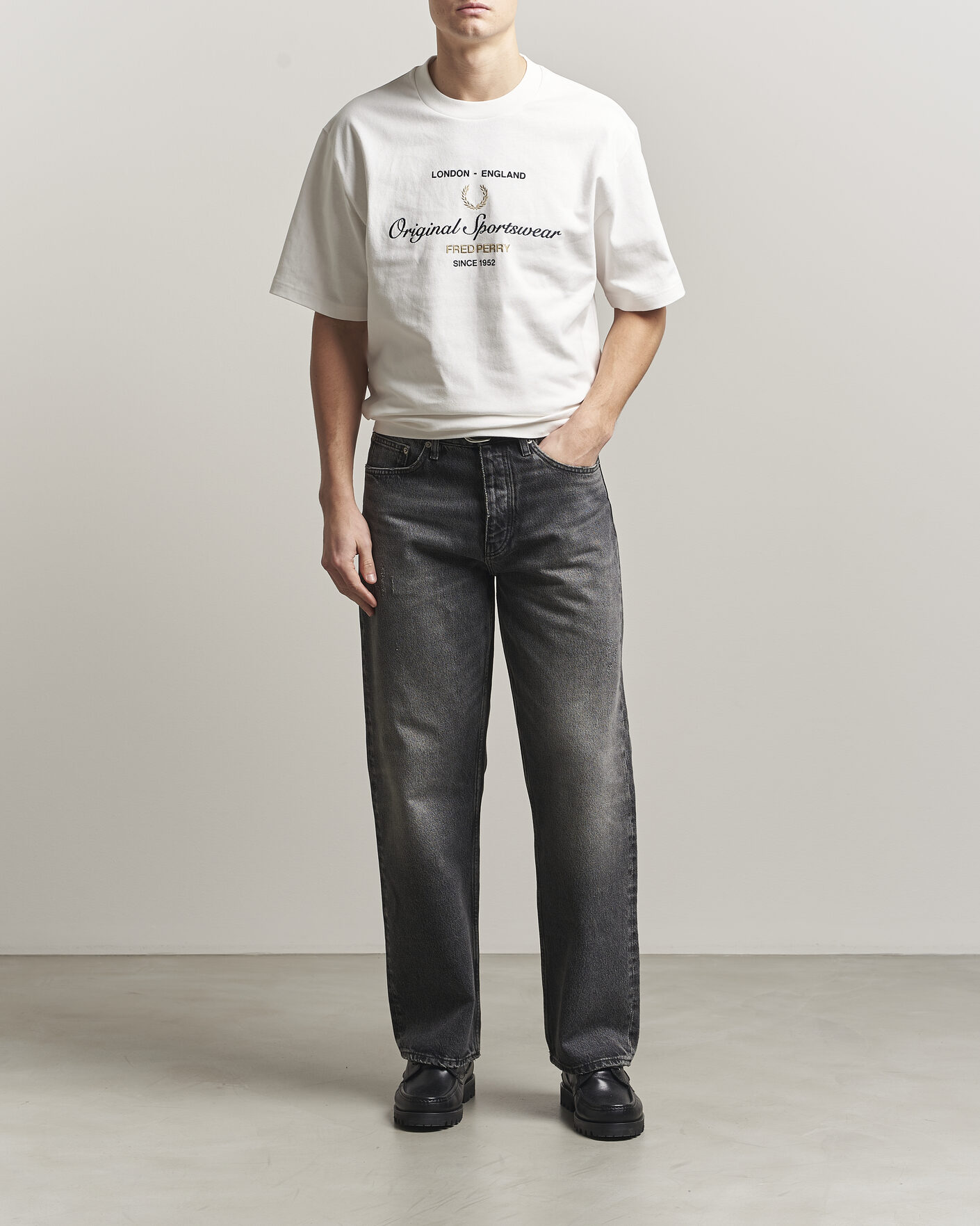 Herre | T-Shirts | Fred Perry | Original Sportswear T-Shirt Snow White