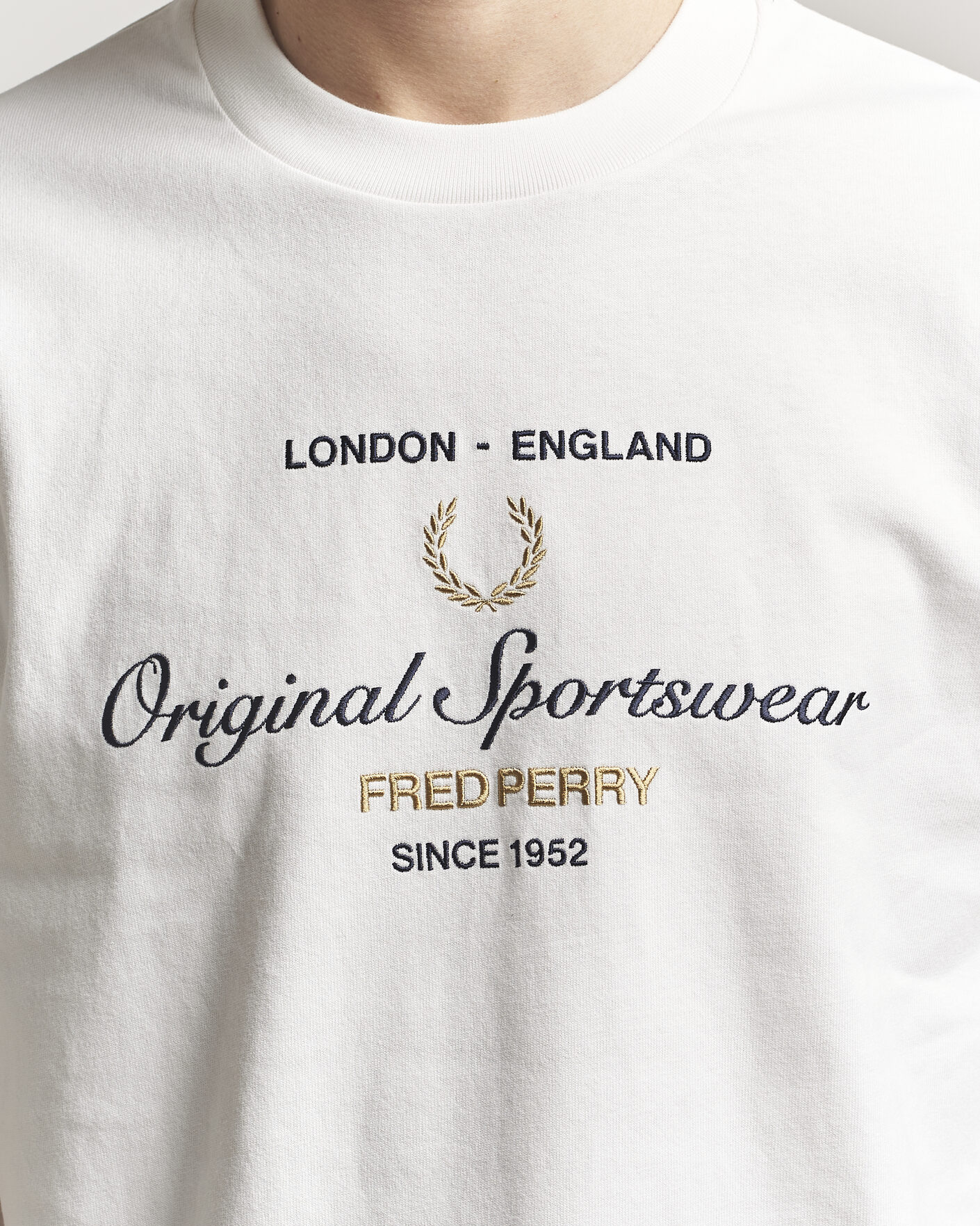 Herre | T-Shirts | Fred Perry | Original Sportswear T-Shirt Snow White