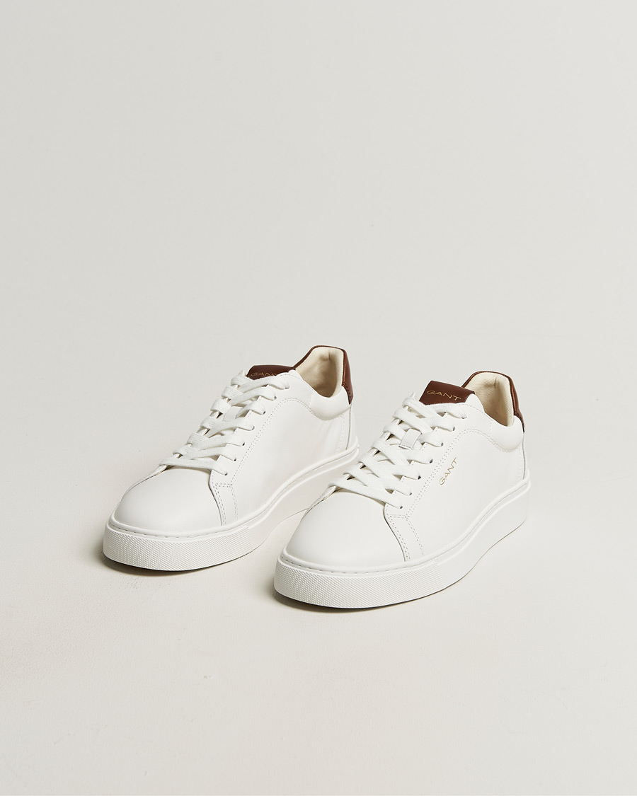 Herre | Sneakers | Gant | Mc Julien Leather Sneaker White/Dark Tan