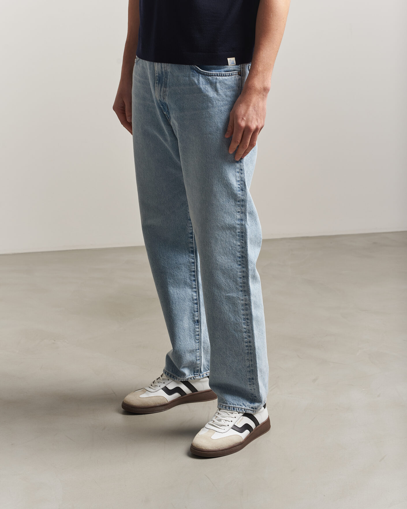 Herre | Sneakers | Gant | Cuzmo Leather/Suede Sneaker White/Black