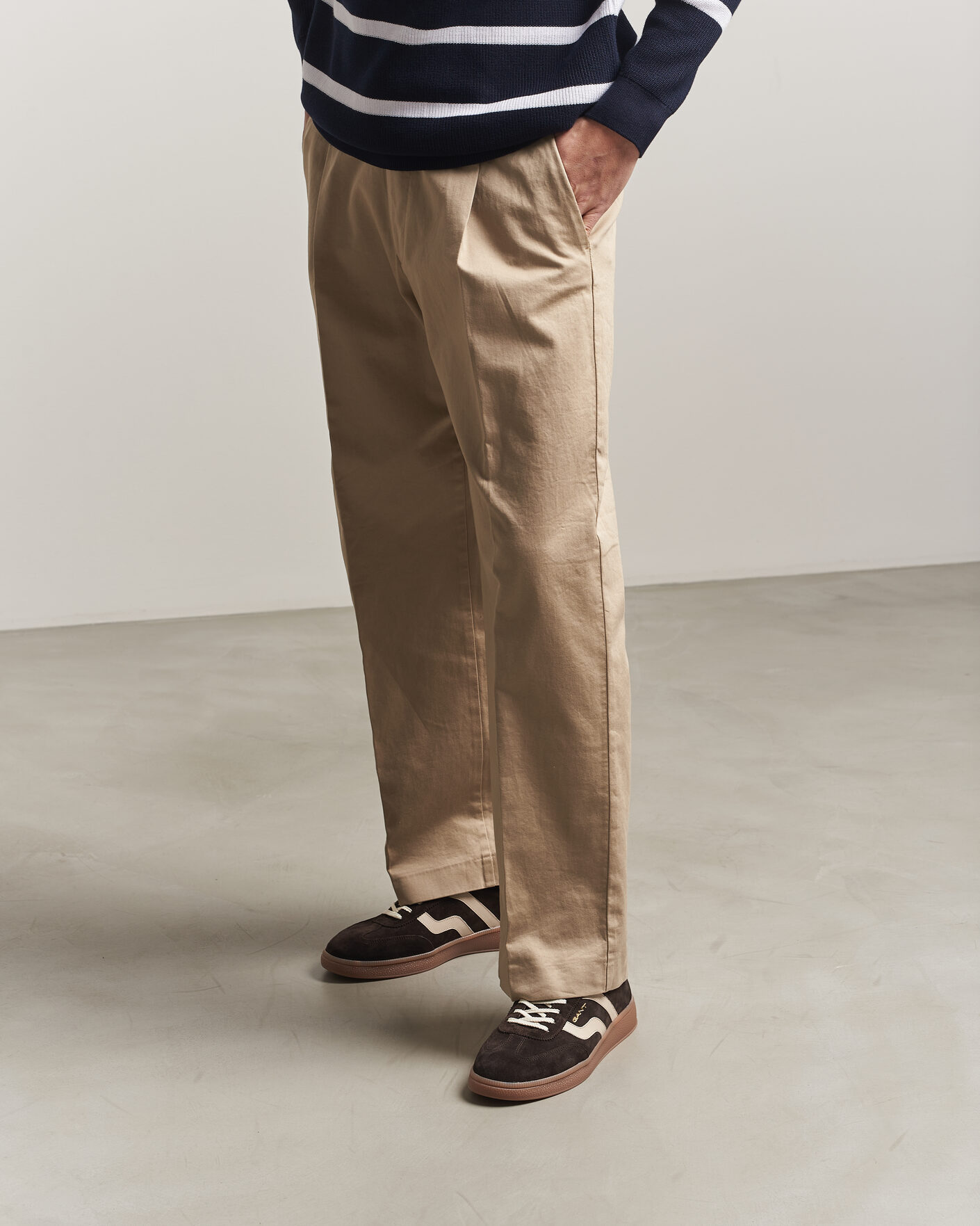 Herre | Sneakers | Gant | Cuzmo Suede Sneaker Dark Brown/White