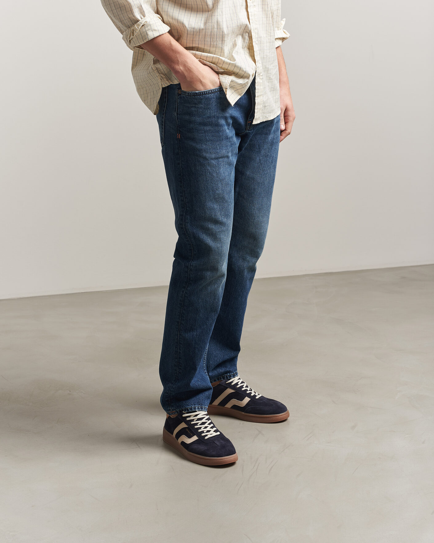 Herre | Sneakers | Gant | Cuzmo Suede Sneaker Marine/White