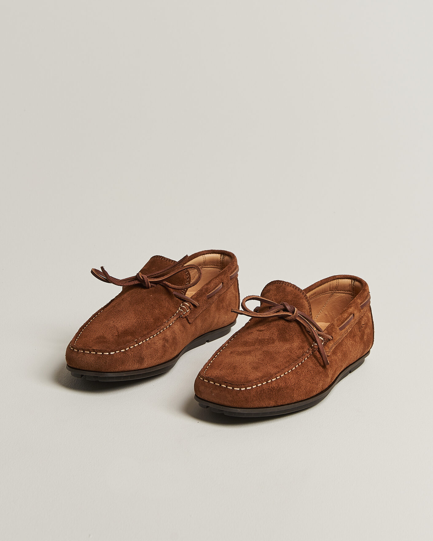 Herre | Mokkasiner | Gant | Wilmon Laced Suede Car Shoe Cognac