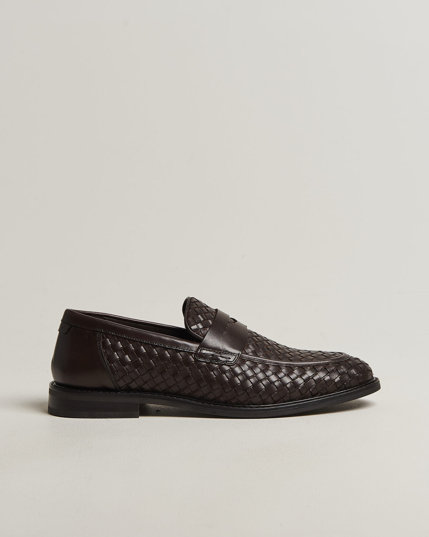 Herre | Loafers | GANT | Lozham Braided Leather Loafer Dark Brown
