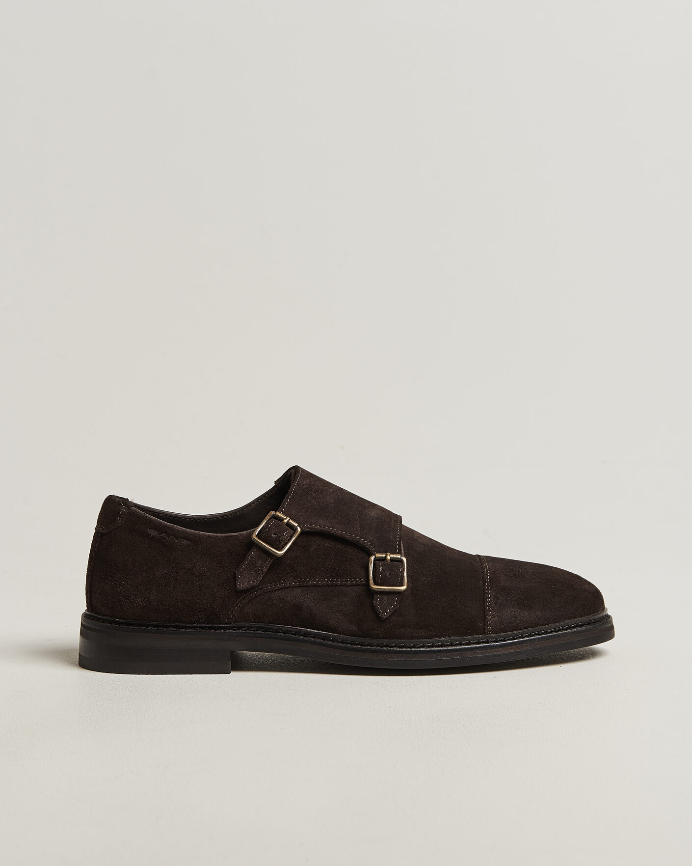Herre | Monk straps | GANT | Bidford Suede Double Monkstrap Dark Brown