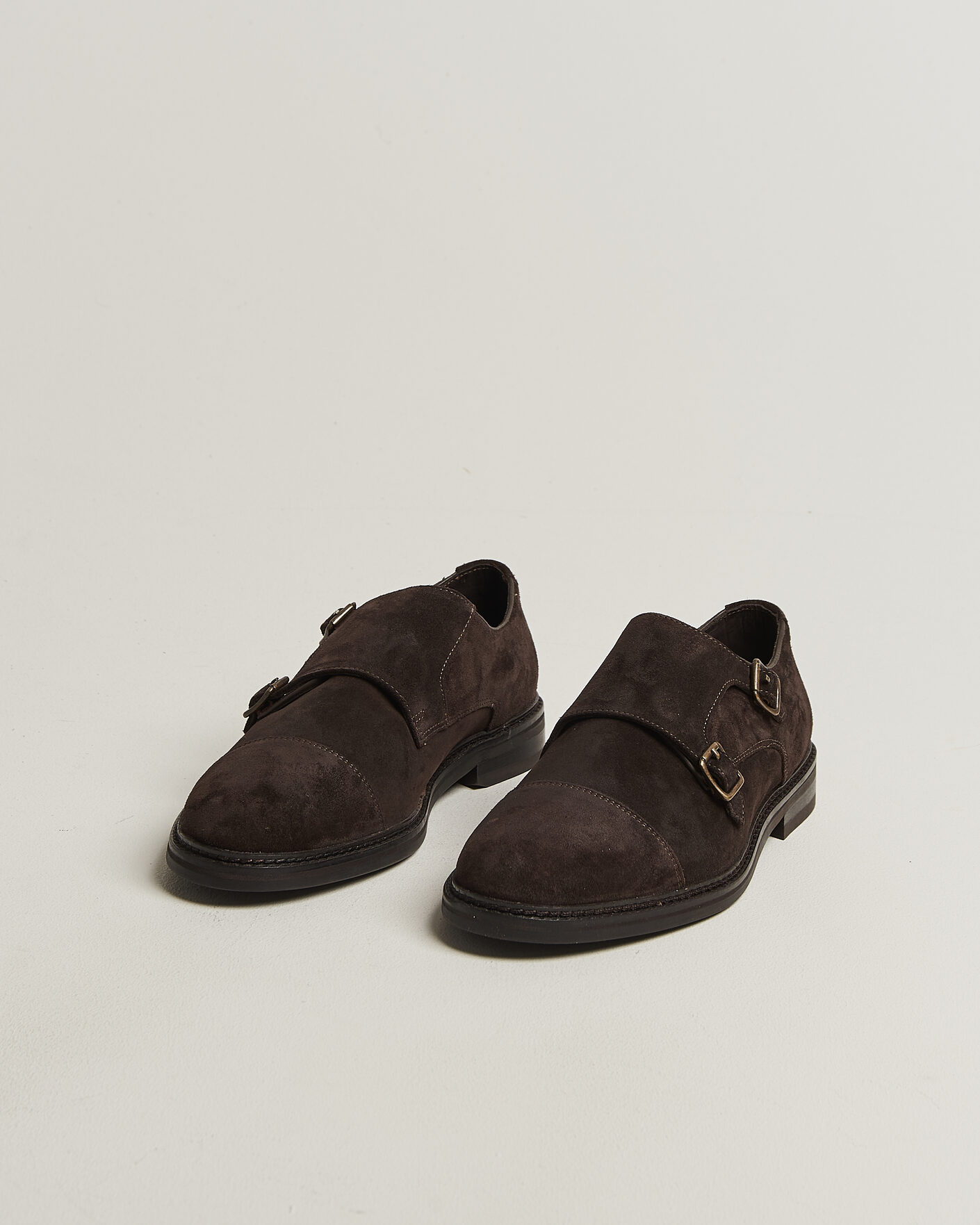 Herre | Monk straps | Gant | Bidford Suede Double Monkstrap Dark Brown